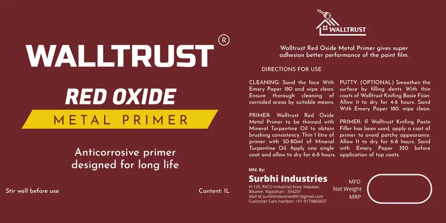 Walltrust Red Oxide Metal Primer